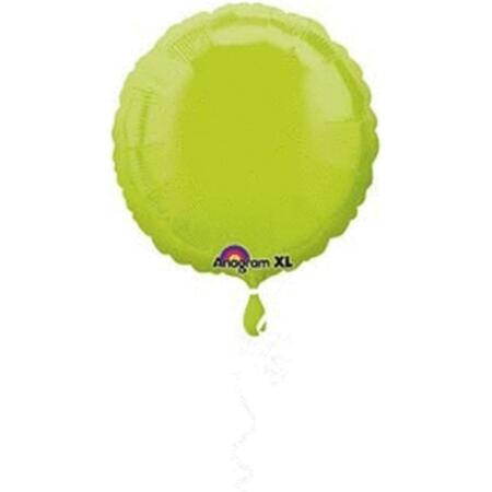 ANAGRAM 18 in. Kiwi Green Round Balloon, 5PK 52279